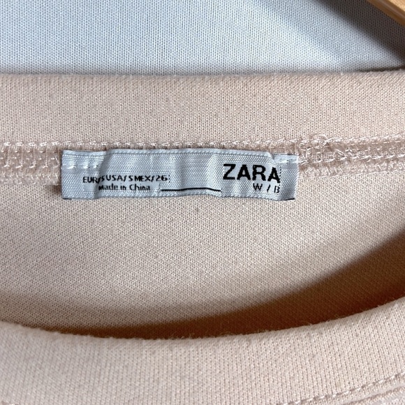 Zara Faux Fur Trim Oversized Sweatshirt size S - Picture 3 of 7